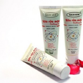 Sữa rửa mặt trắng da - Ngừa mụn - Xóa thâm - Chống nắng Collagen Bạch sâm 75ml