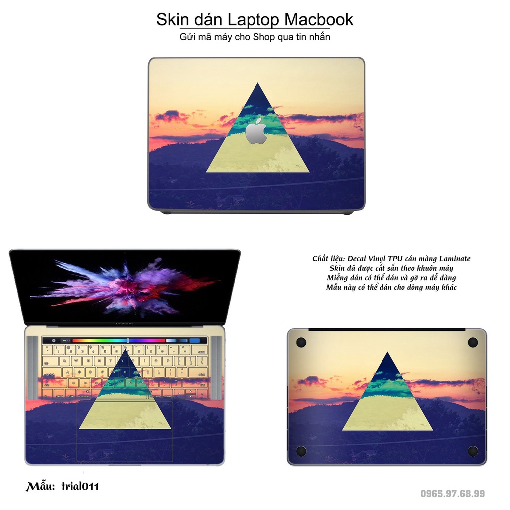 Skin dán Macbook mẫu Đa giác (đã cắt sẵn, inbox mã máy cho shop)