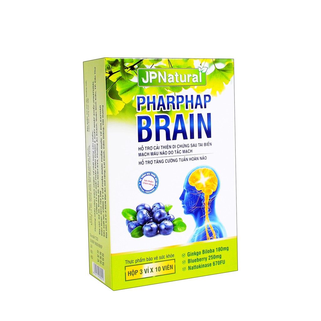 Pharphap Brain - Hộp 30 Viên - Tăng Cường Tuần Hoàn Máu Não, Chống Đột Quỵ