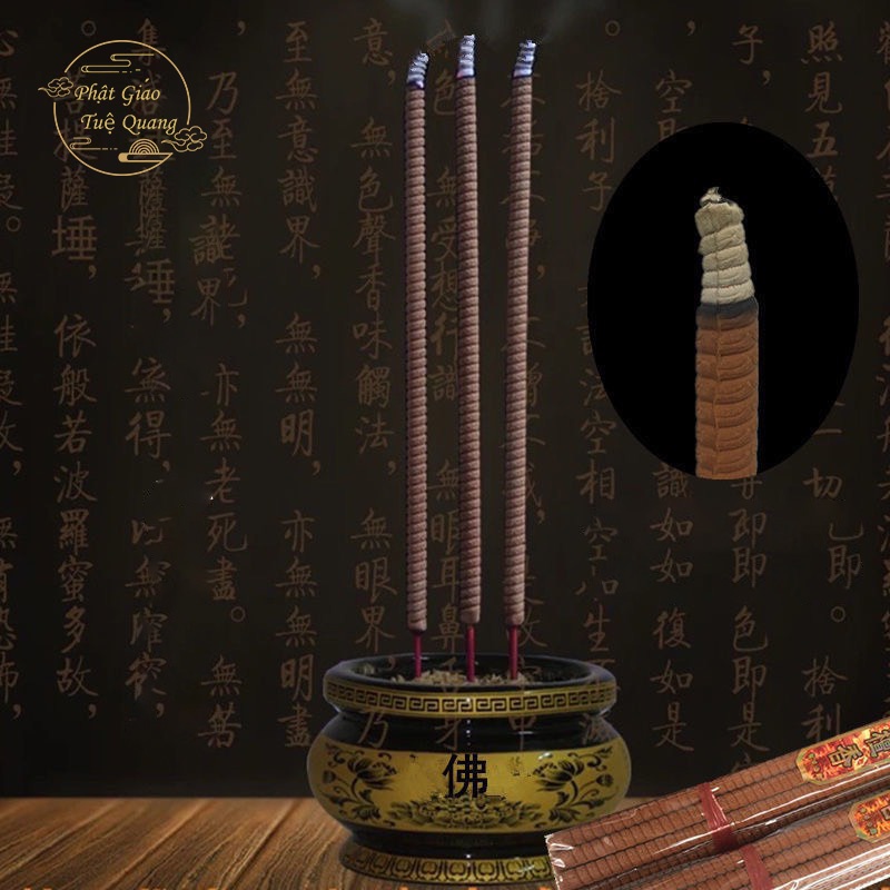 Nhang C81 Nhang giờ 3 Cây Không chứa hoá chất độc hại NHANGTRẦM KHÔNG KHÓI MALAYSIA Phật giáo -Phật Giáo Tường Thuân