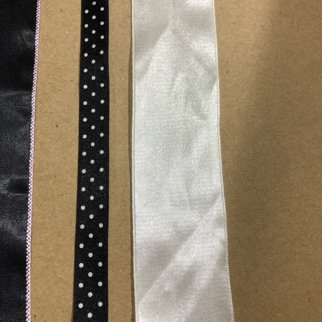 V5B- Dây ruy băng ribon bản to nhiều màu diy cổ áo búp bê