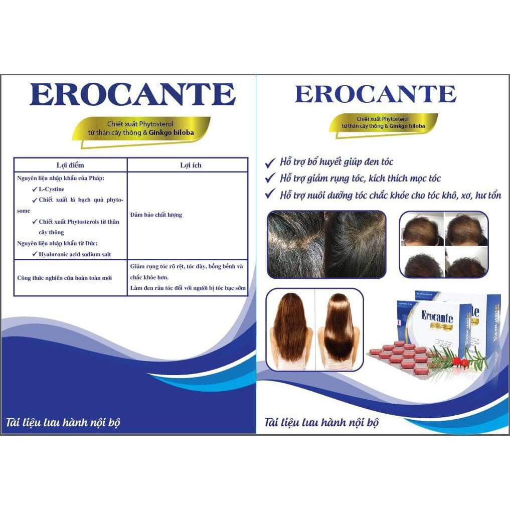 🔥SIÊU GIÁ TỐT 🔥 VIÊN UỐNG EROCANTE GIẢM RỤNG TÓC, KÍCH THÍCH MỌC TÓC VÀ HỖ TRỢ ĐEN TÓC | Thế Giới Skin Care