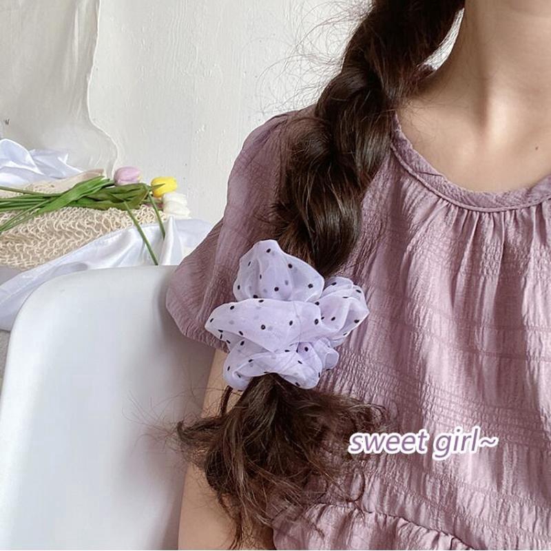 Dây Buộc Tóc Phối Hoạ Tiết Xinh Xắn Dành Cho Nữ