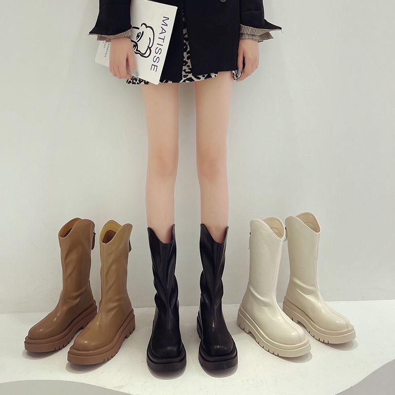 Giày Boot Cao bồi đế độn Cá tính