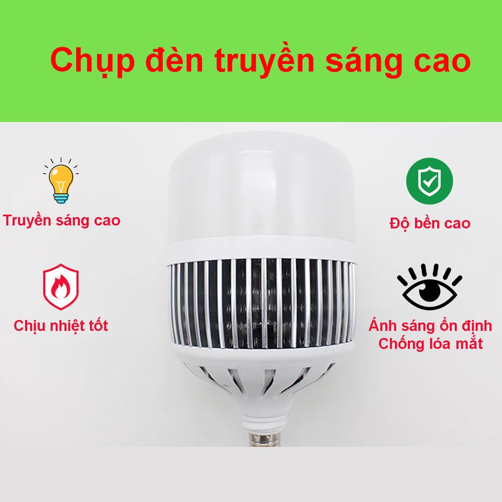 Bóng đèn led studio chụp ảnh sản phẩm, quay phim, livestream chuyên nghiệp công suất 50w, 80w,100w,150w