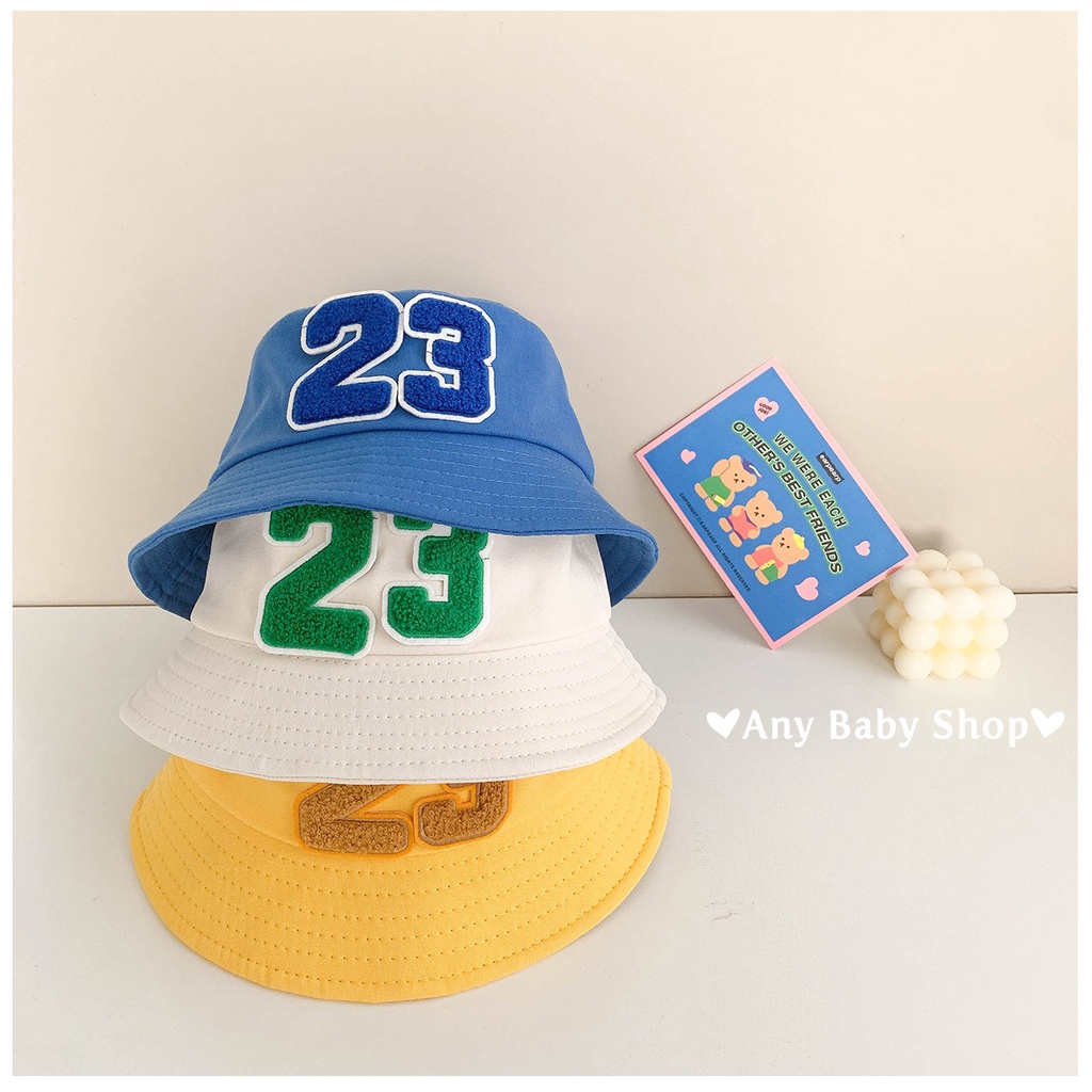 Mũ nón Bucket rộng vành thời trang số 23 cho bé trai và bé gái 8 màu siêu cute hột me  -có dây nón   ❣❣