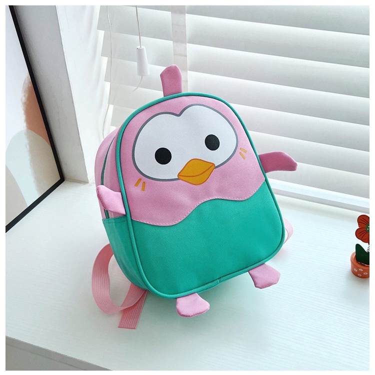 Balo Đi Học Chống Văng Hình Chim Cánh Cụt Dễ Thương Cho Bé