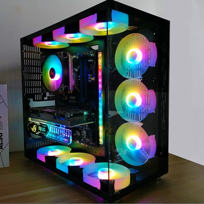 Quạt tản nhiệt, Fan Case Coolmoon Y1 RGB (Bộ 2-10 Fan + Hub Remote)