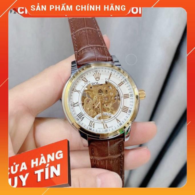 (Thẻ bảo hành 12 tháng) Đồng hồ nam Rolex, máy cơ 40 mm hàng cao cấp (Rolex.automatic)