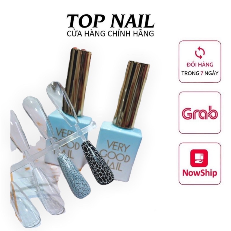 Sơn gel nứt Very Good Nail 2 màu trắng đen