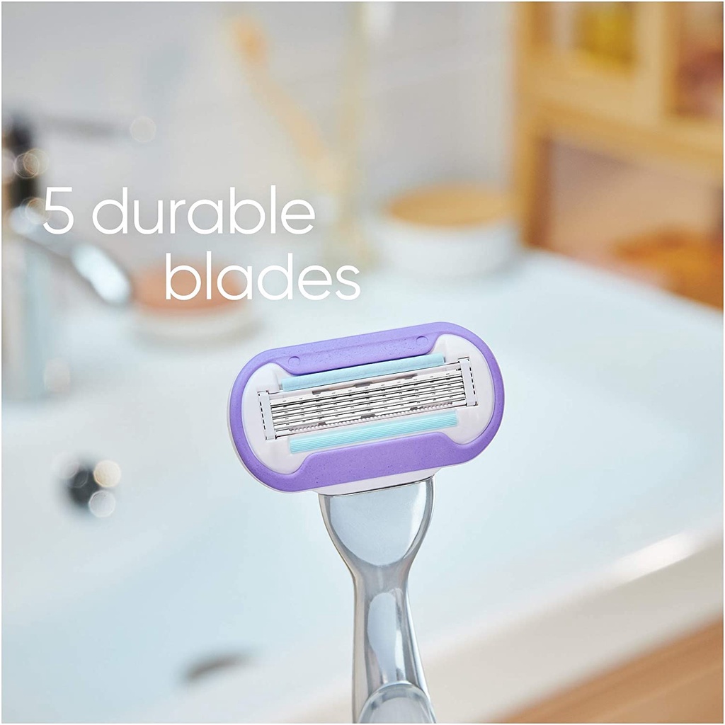 Dao cạo nữ 5 lưỡi Gillette Venus Deluxe Smooth Swirl + 2 Blade Refills 💙 linhsstore
