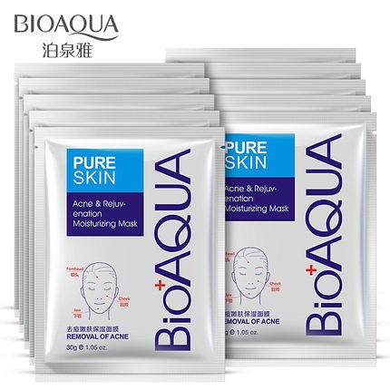 mặt nạ bạc giảm mụn đỏ mask Pure Skin Bioaqua nội địa Trung
