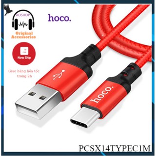 Dây sạc typec hoco x14 dây dù chống đứt hỗ trợ sạc nhanh 3.0