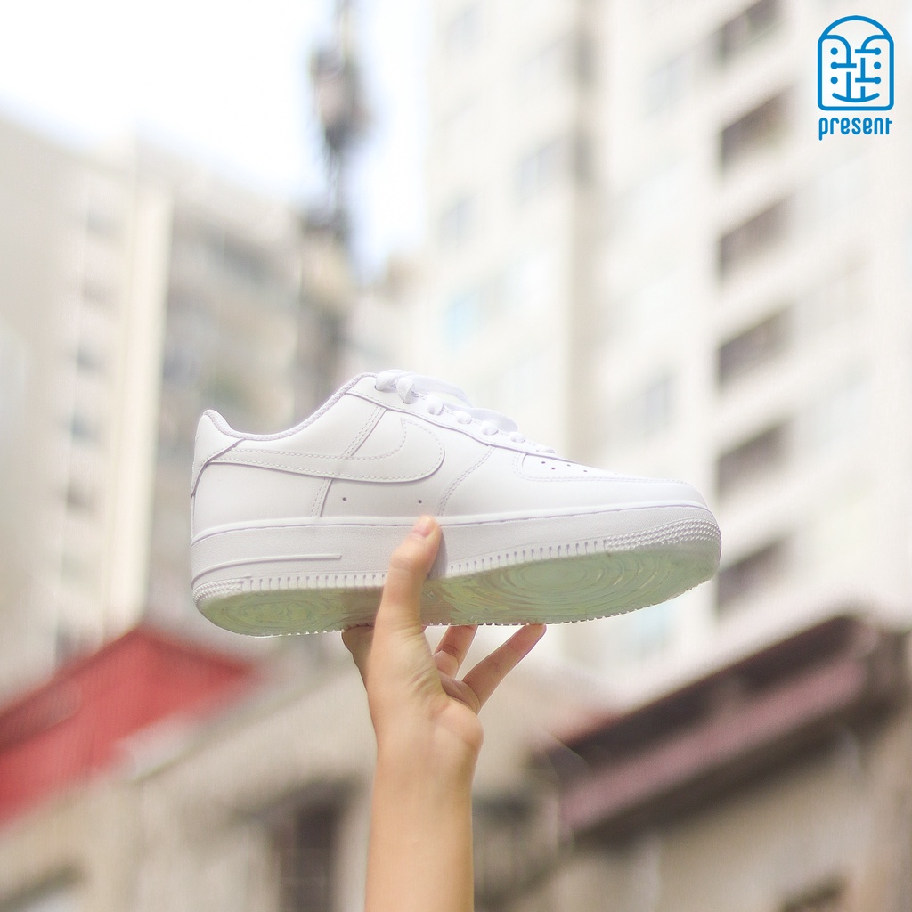 Giày air force 1 chính hãng cho nam nữ, af1 all white real fullbox Present Original Sneakers