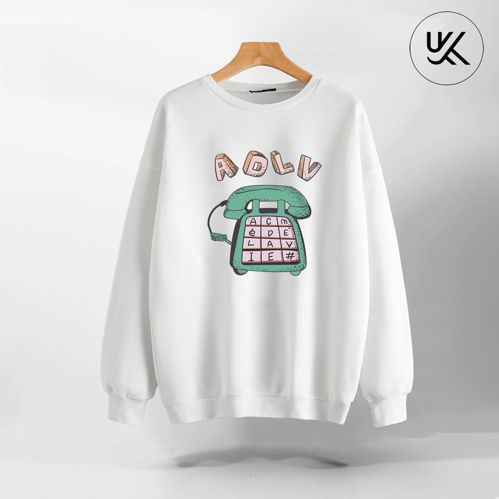 Áo Nỉ SWEATER ADLV Oversize, Chất Nỉ Bông cao cấp, Dài Tay Form Rộng, Unisex Nam Nữ. KKim Shop