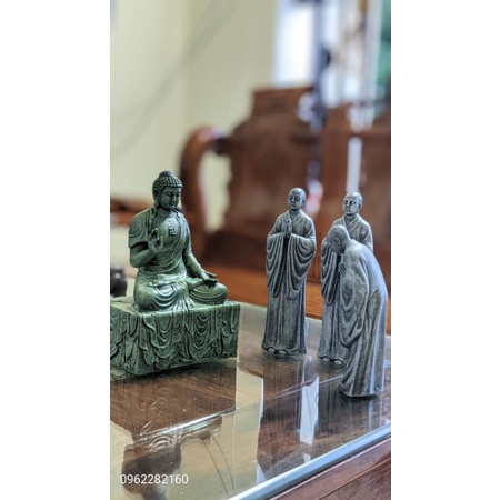 Tượng Tăng nhân bái Phật, phối phong thủy, Lũa ,bonsai,tiểu cảnh, thủy sinh bán cạn