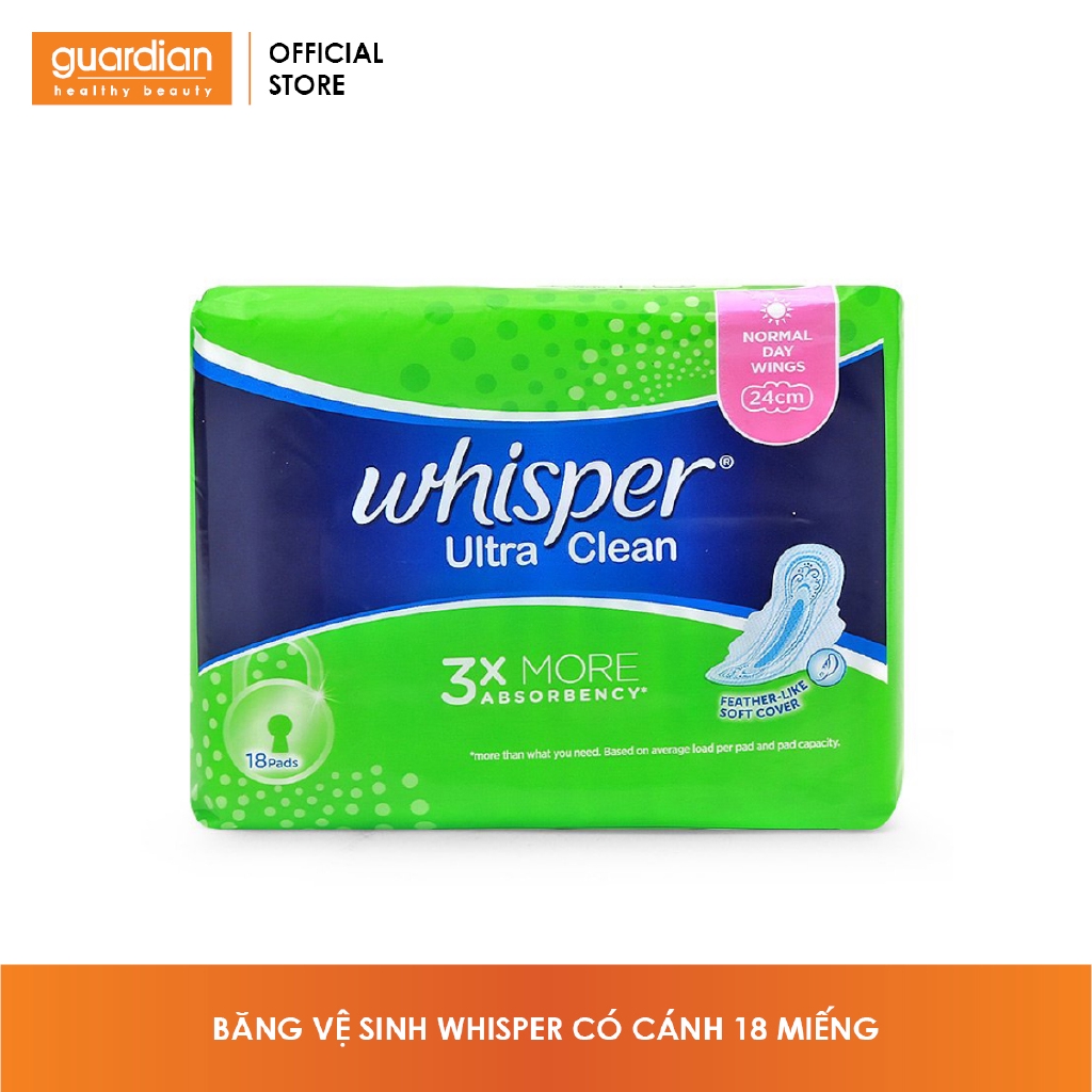 Băng vệ sinh Whisper có cánh 18 miếng