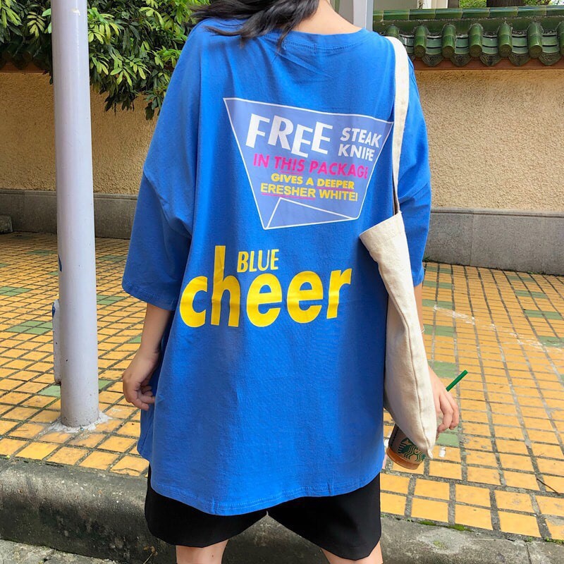 [Mã WARN10 giảm 10k đơn 99k] Áo thun tay lỡ form rộng unisex 100% COTTON - Áo phông nữ BLUECHEER - SABI SHOP | BigBuy360 - bigbuy360.vn