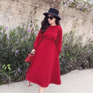 Váy đỏ xoè dự tiệc 😻😻