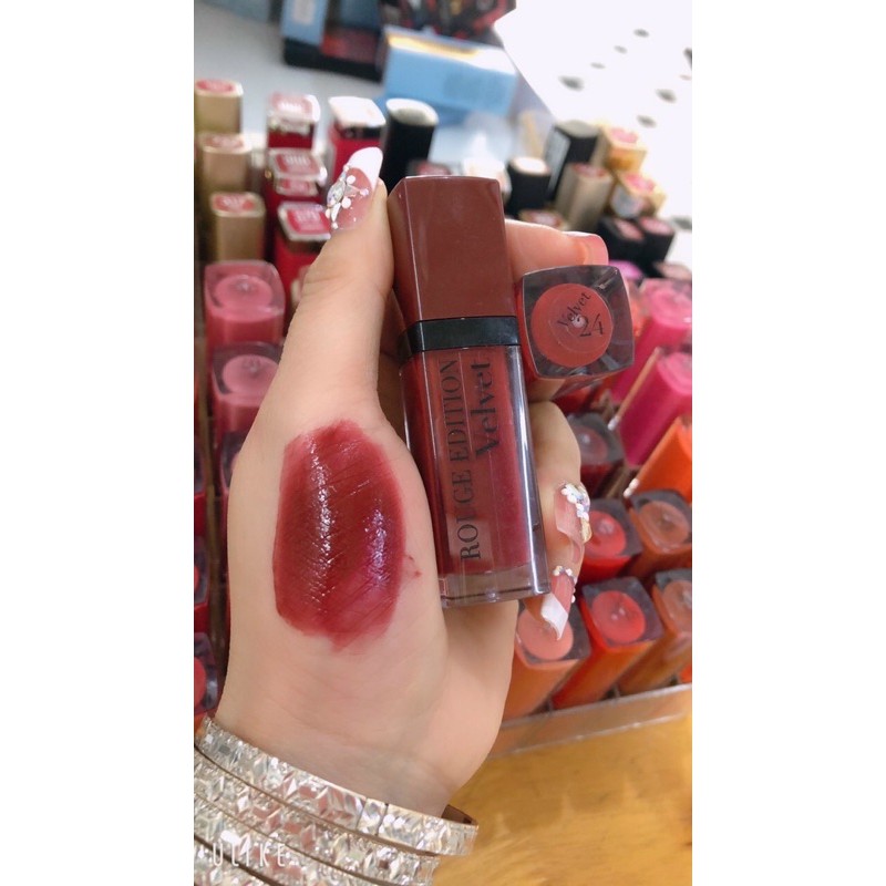 Son Bourjois Velvet #24 màu nâu đỏ