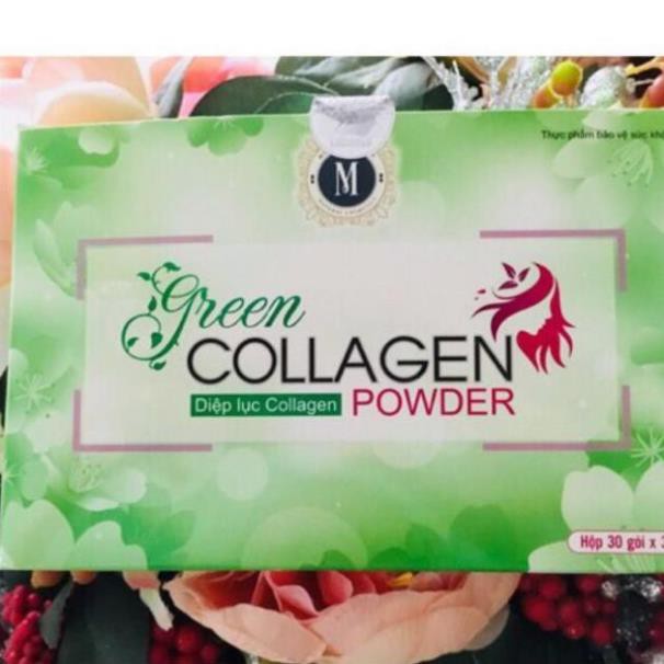 ( giá sốc) 1 hộp diệp lục collagen 30 gói [CHUẨN AUTHENTIC] | Thế Giới Skin Care