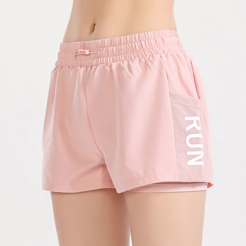 Quần short thể thao HOPPE FUMENG lưng cao dáng rộng thời trang dành cho nữ