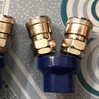 Bộ chia khí nén chạc 2-Chia tròn 2 ngã (Ren trong 13mm)