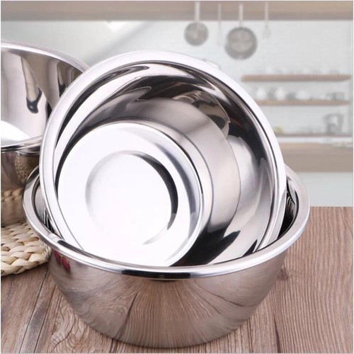 Thau Inox Lòng Sâu Hàng Cao Cấp Dày Dặn Đẹp Sang Trọng - 20cm