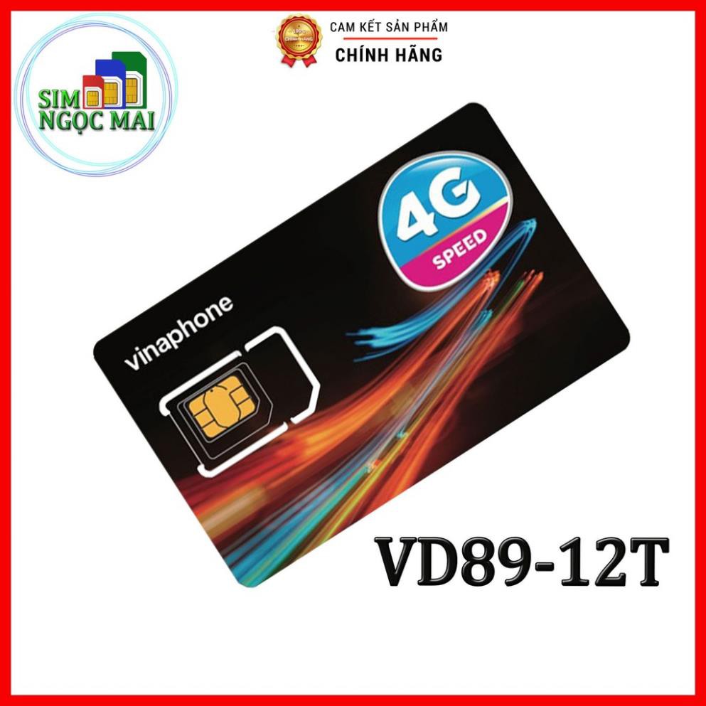 SIM 4G VINA VD89P, VD149  , FHAPPY TRỌN GÓI 12 THÁNG KHÔNG NẠP TIỀN - 4GB/NGÀY - 120GB/THÁNG DATA TỐC ĐỘ CAO