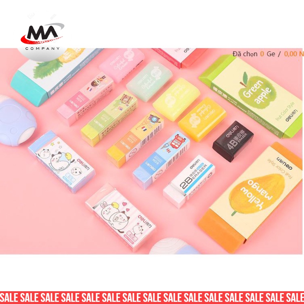 Combo 1 hộp gôm tẩy deli  chú lính  chì 3045 shop tuyển sỉ
