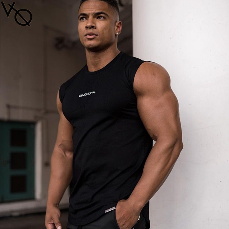 Áo Tank Top Tập Gym Nam Vanquish Chất Cotton 100% Co Dãn 4 Chiều