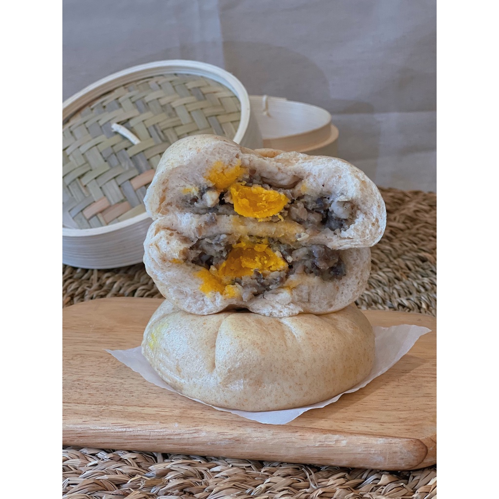 BÁNH BAO NGUYÊN CÁM MEN NUÔI NHÂN TÔM THỊT TRỨNG EATCLEAN