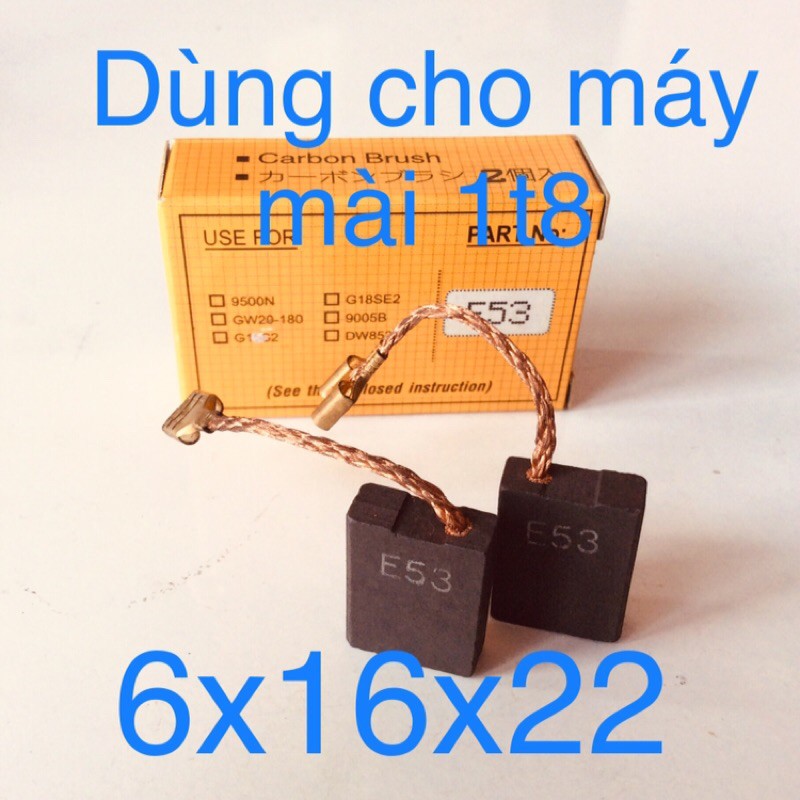 CHỔI THAN CARBON MÁY CẦM TAY 1t2 BK30 VÀ CHỔI THAN MÁY CẦM TAY 1t8 E53