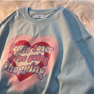 NRVP Áo thun ngắn tay dáng rộng phong cách Hàn Quốc thời trang 2021 dành cho nữ