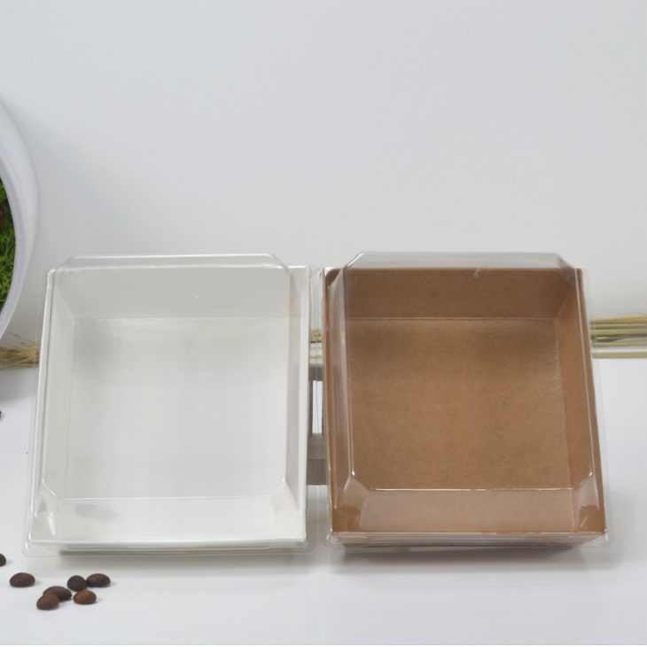 🥪50 Hộp đựng bánh nắp trong đa năng vuông 14x12.5 cm 🥧