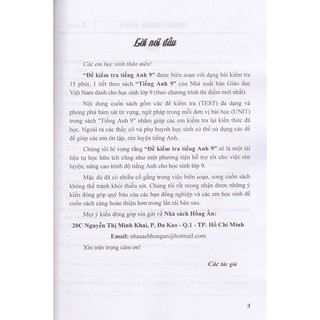 Đề Kiểm Tra Tiếng Anh 9