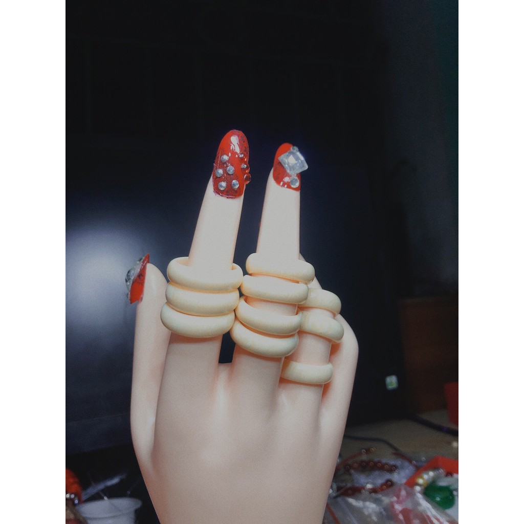 Nhẫn xương mỹ nghệ bản 5mm