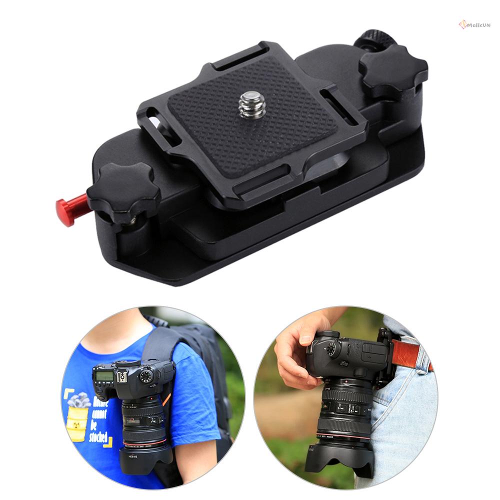 PULUZ Kẹp gắn máy ảnh kỹ thuật số bằng hợp kim nhôm với ốc vít 1/4 inch cho máy ảnh DSLR