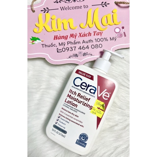 Sữa dưỡng thể Cerave Itch Relief Moisturizing Lotion 473ml và 237ml