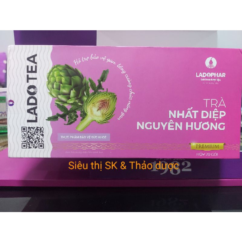 Trà atiso ladophar-oolong Nhất diệp nguyên hương hộp 20 gói x 5g- siêu thị sức khỏe và thảo dược.