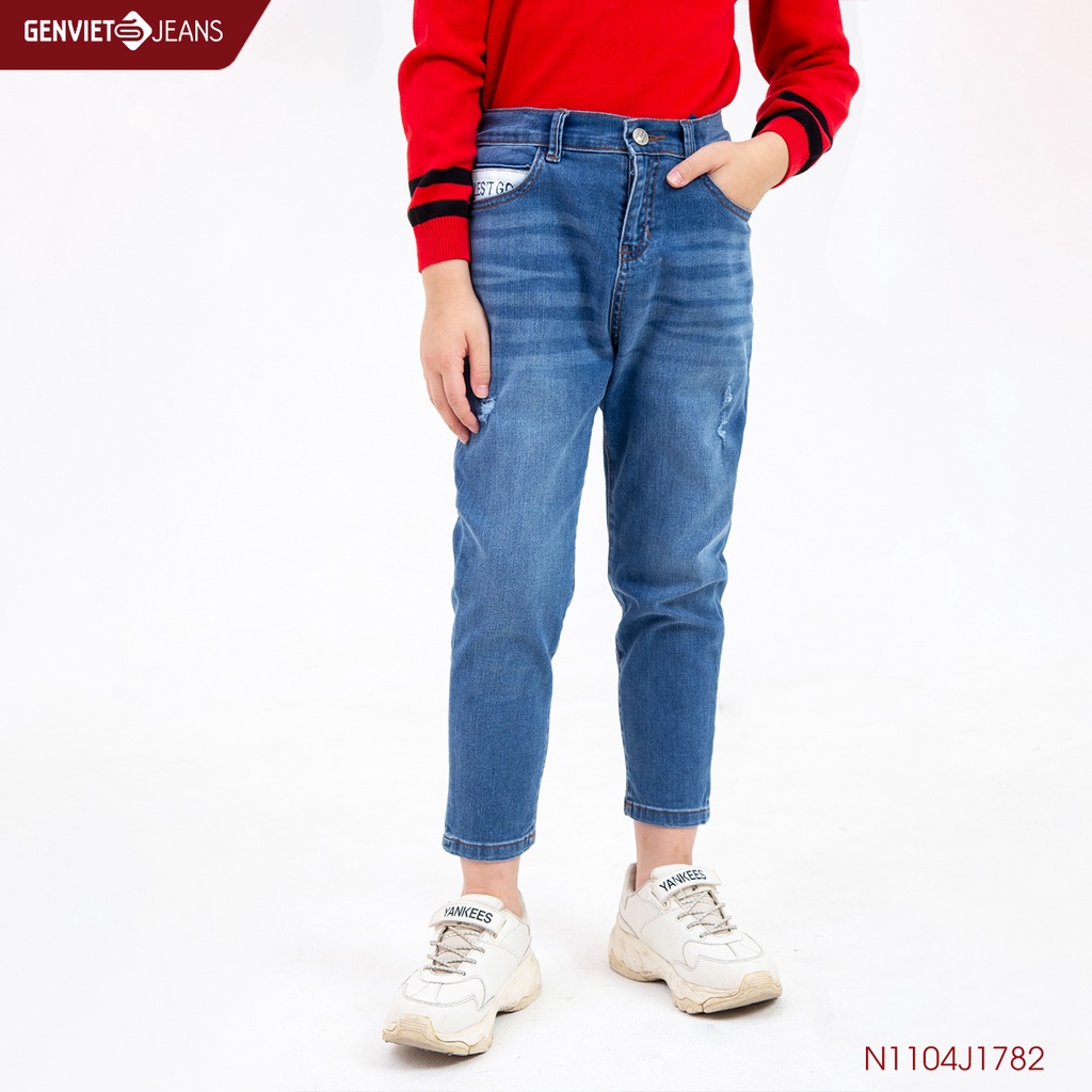 Quần Dài Jeans Bé Trai Col Thụng GENVIET N1104J1782