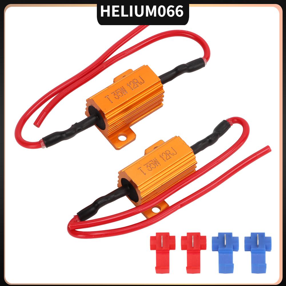 Helium066 2 Bộ Điện trở tải 35W 12Ohm Lỗi phụ kiện thay thế miễn phí cho Đèn LED báo hiệu sương mù
