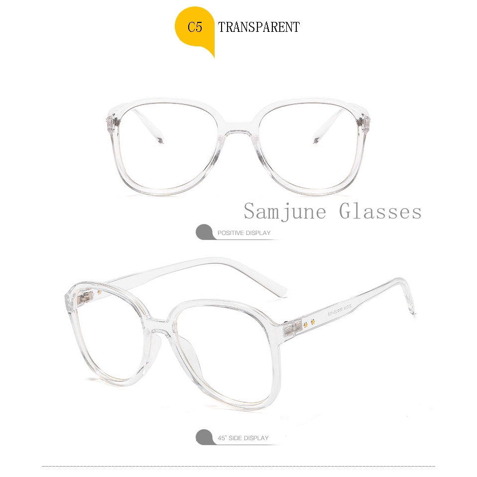 Kính râm Samjune Z3334 chống tia UV400 gọng vuông trong suốt kiểu dáng quyến rũ thời trang 2019 cho nữ