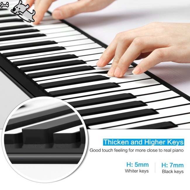 61 Keys 88 Keys Roll Up Piano Flexible Soft Electronic Digital Piano Roll Up Keyboard Piano Piano