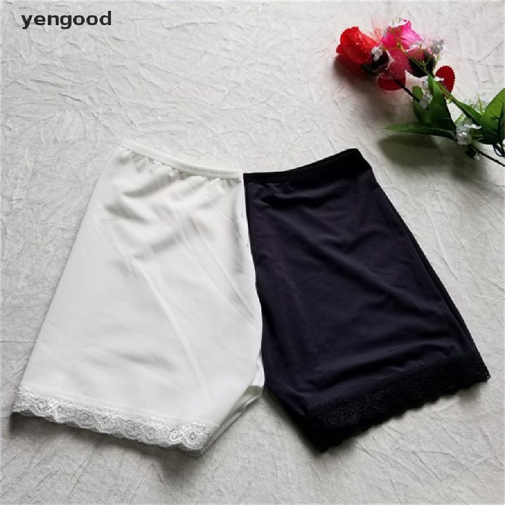 Quần Lót Boxer Ngắn Dáng Ôm Không Đường May Phối Ren Quyến Rũ Cho Nữ