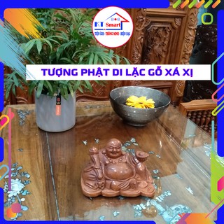 Tượng phật di lặc gỗ xá xị đặt ô tô bàn làm việc
