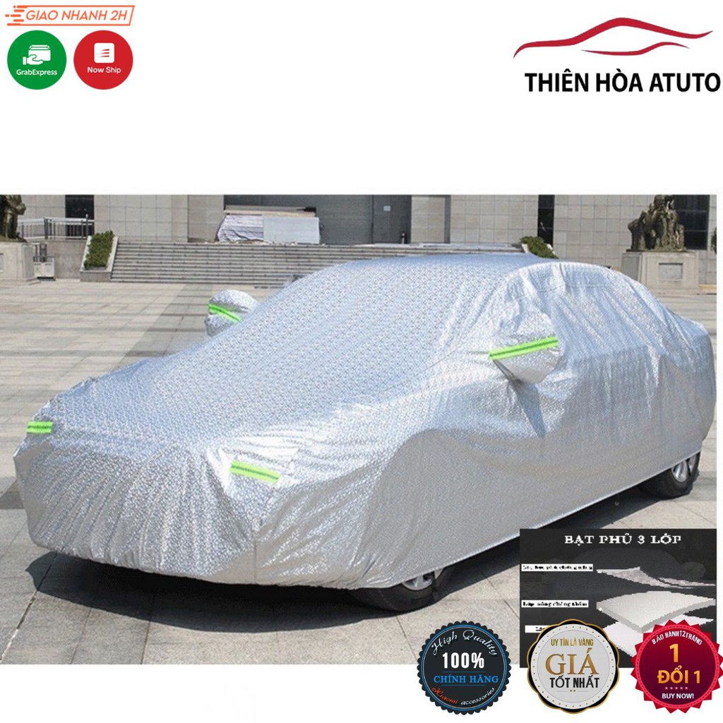 Bạt Phủ Ô TÔ, Xe Hơi , 👉MỚI NĂM 2021👉có lớp  Tráng Nhôm Cách Nhiệt Cao Cấp chống Nắng Mưa Bụi Cho Nhiều Dòng Xe cao cấp.