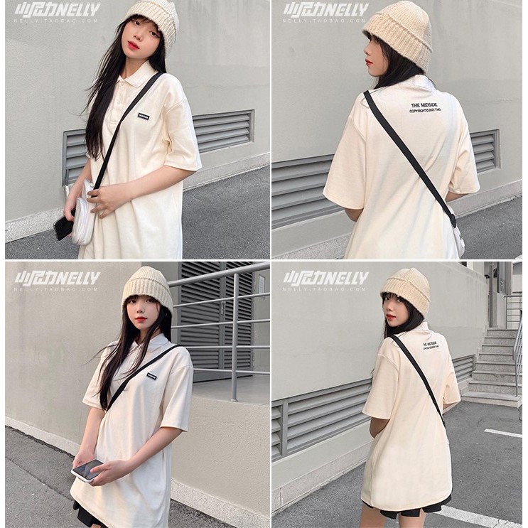 Áo polo Unisex nam nữ - áo polo tay lỡ Shynstores form rộng vải đẹp freeship