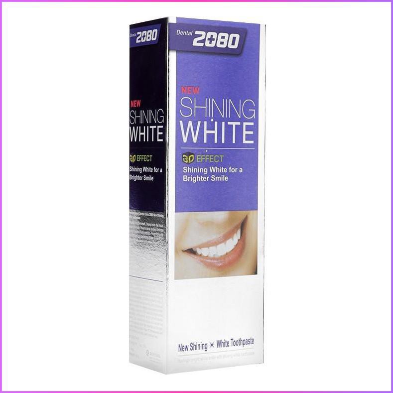 Kem đánh răng siêu trắng tẩy sạch vết ố trên răng 2080 Shining White 3D Effect Hàn Quốc 100g (Hàng Chính Hãng)