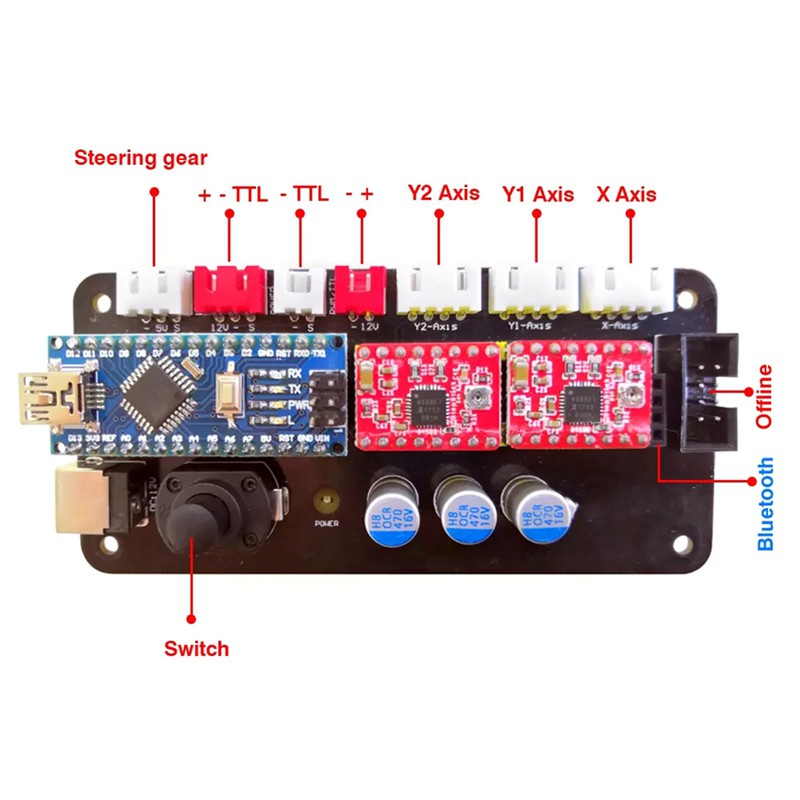 GRBL Offline Controller Board 2Axis for GRBL for Engraving Machine